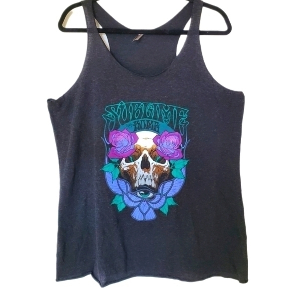 Sublime with Rome Skull Tank Top XXL Band Graphic Racerback Rock Tour Shirt NWOT
